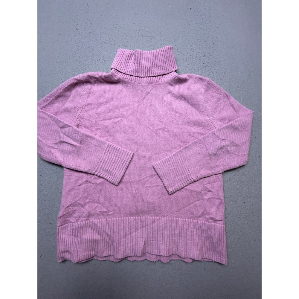 Banana Republic Turtleneck Sweater Cotton Polyester Pink Small Womens